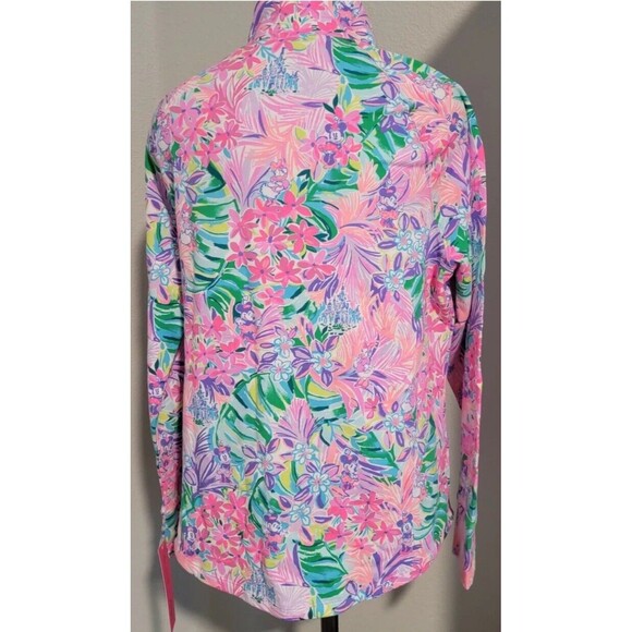 - Disney Parks Lilly Pulitzer Jacket Small 3/4 Zip Pullover‎ Dreami… - Picture 4 of 7